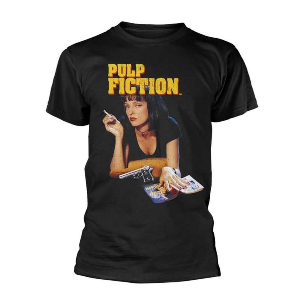 Pulp Fiction Unisex Adult Mia Cut Out T-Shirt / Black